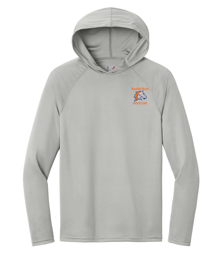 Keefe Tech Wrestling - Adult Performance Long Sleeve Hooded Tee (A4N3409)