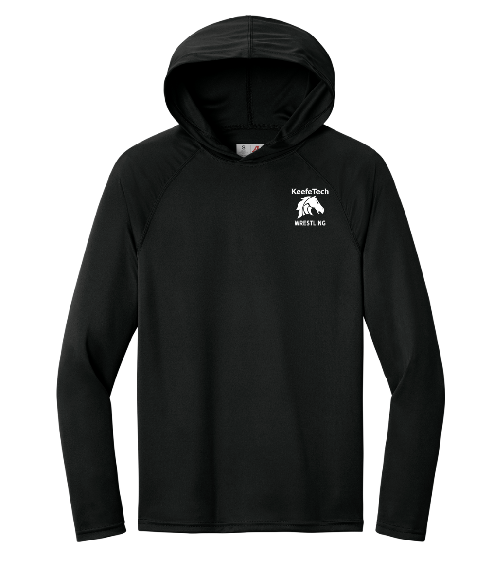 Keefe Tech Wrestling - Adult Performance Long Sleeve Hooded Tee (A4N3409)