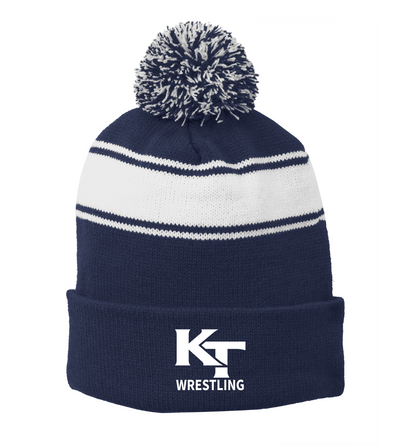 Gorro de lacrosse juvenil para niñas Walpole con pompón a rayas (STC28) 