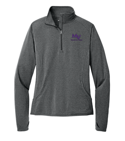 Martha's Vineyard Track & Field - Suéter con cremallera de 1/4 para mujer (LST850)