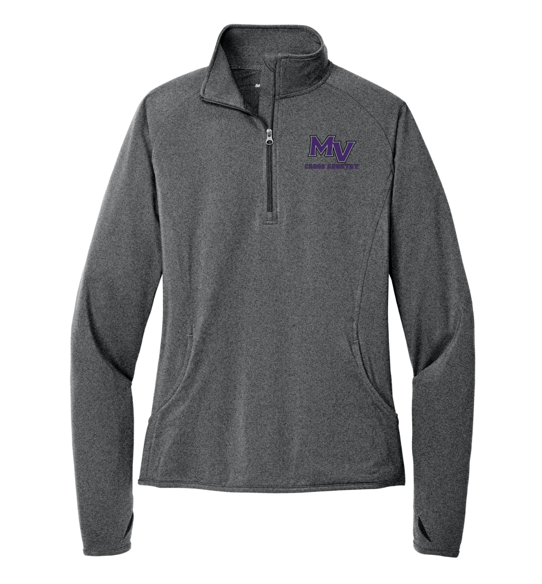 Martha's Vineyard Cross Country - Suéter con cremallera de 1/4 para mujer (LST850)