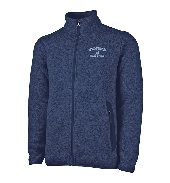 Medfield Mens Track & Field Heathered Fleece Jacket (9493)