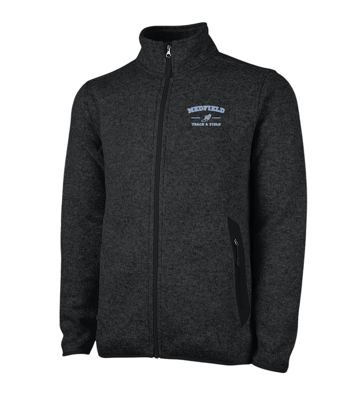 Medfield Mens Track & Field Heathered Fleece Jacket (9493)