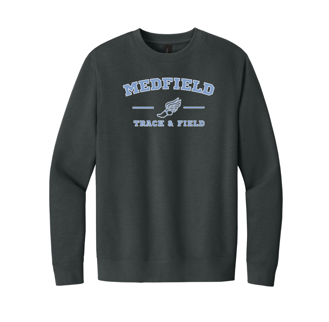 Medfield Track & Field - Adult Unisex Fleece Crewneck Sweatshirt