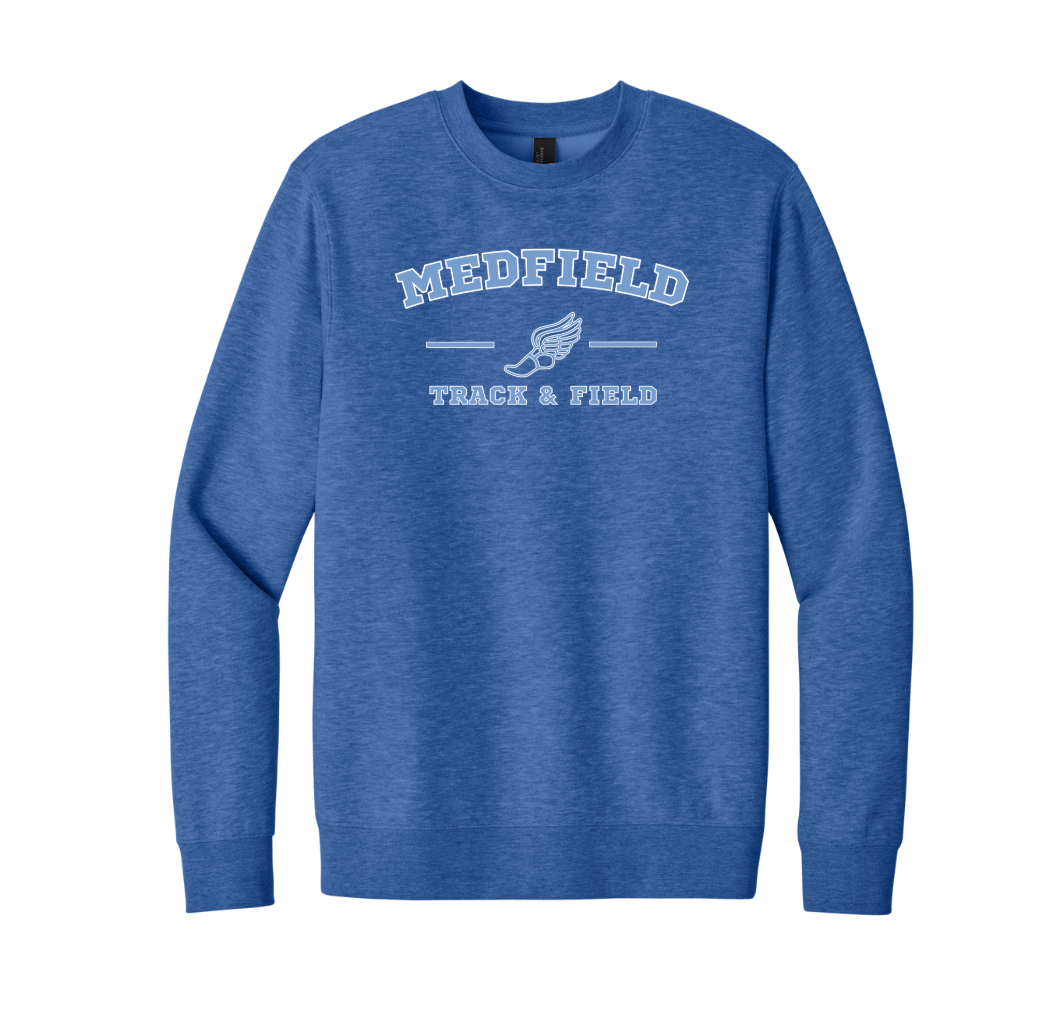 Medfield Track & Field - Adult Unisex Fleece Crewneck Sweatshirt