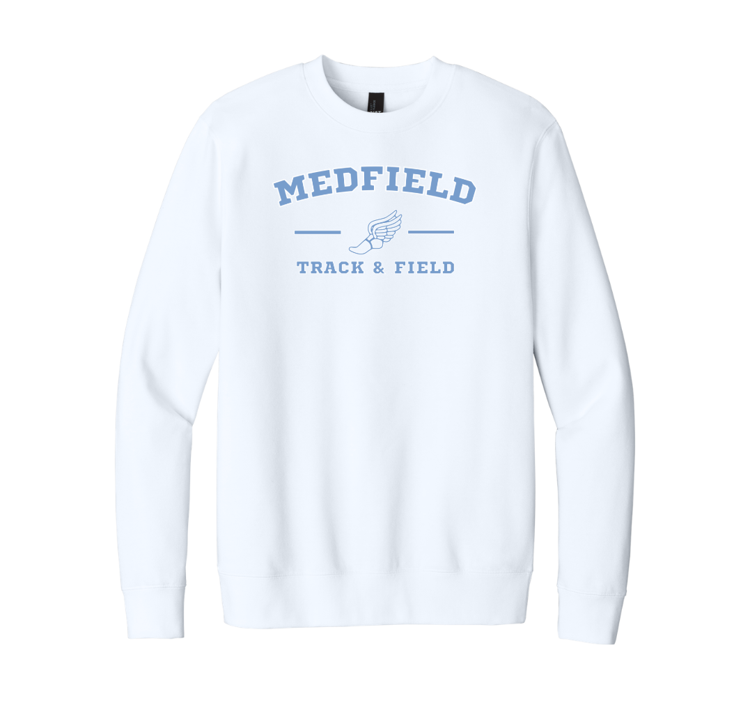 Medfield Track & Field - Adult Unisex Fleece Crewneck Sweatshirt