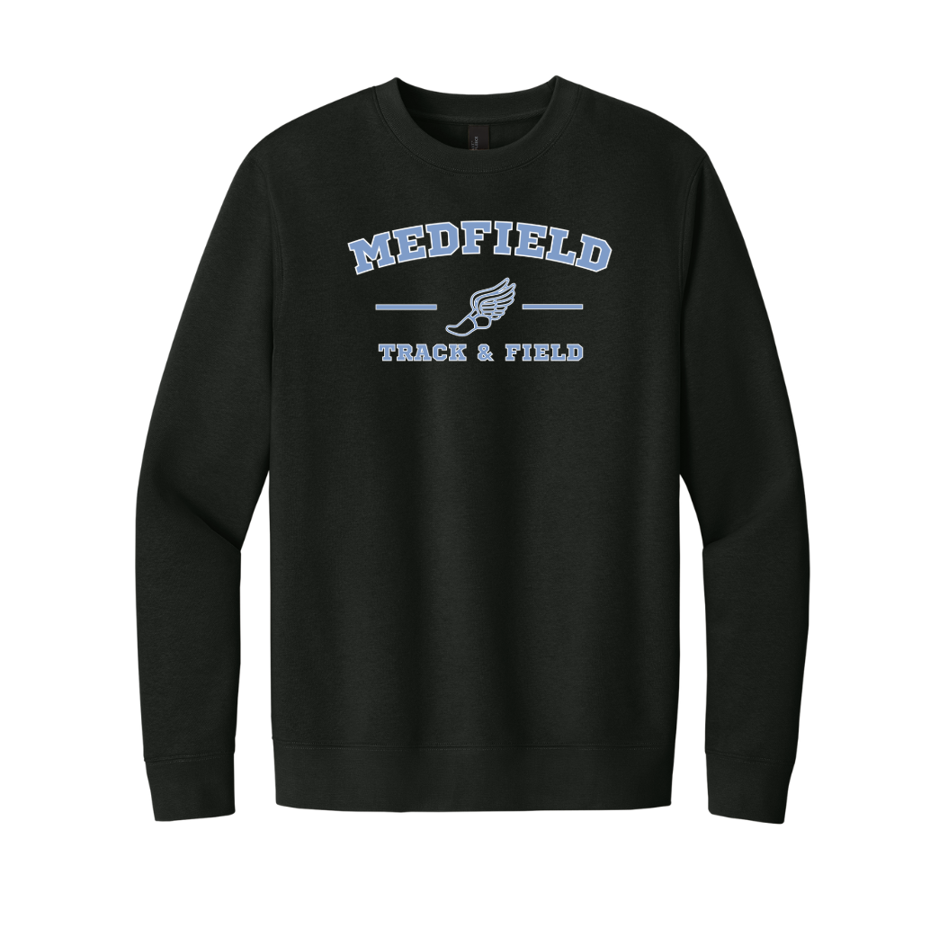 Medfield Track & Field - Adult Unisex Fleece Crewneck Sweatshirt
