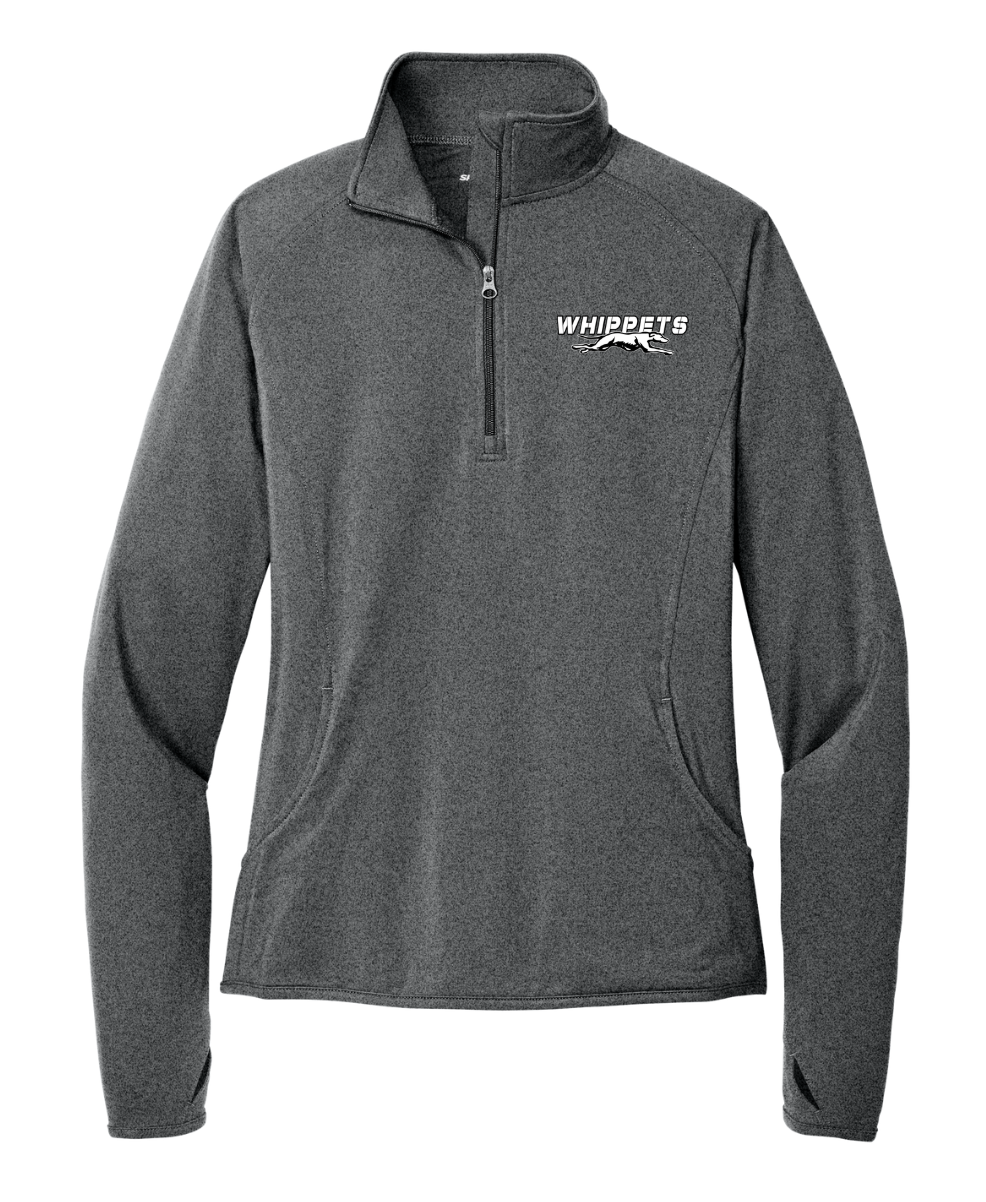 Downingtown West XC y T&F - Jersey de cremallera de 1/4 para mujer (LST850)
