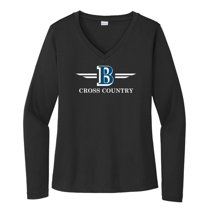 Camiseta Bromfield Cross Country de manga larga y cuello en V para mujer (LST353LS) 