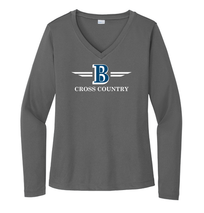 Camiseta Bromfield Cross Country de manga larga y cuello en V para mujer (LST353LS) 
