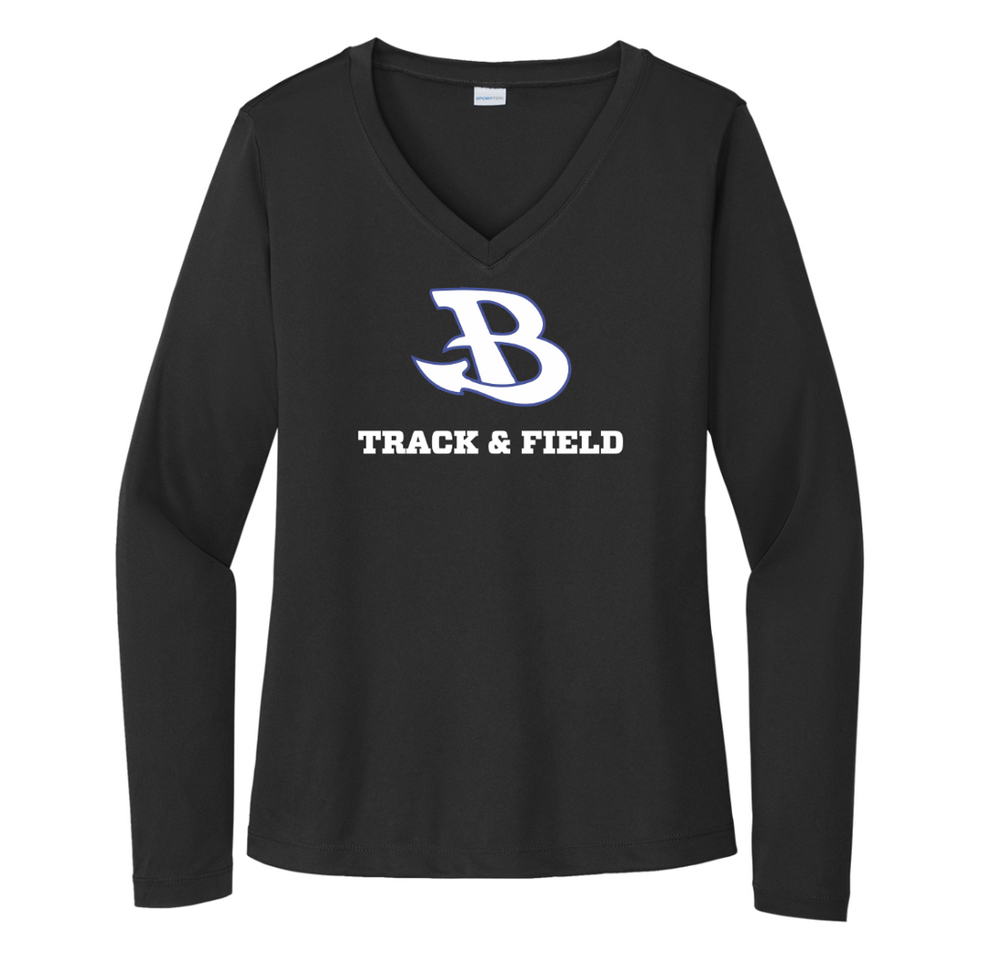 Burlington Track & Field - Women's Long Sleeve Performance V-Neck Tee (LST353LS)