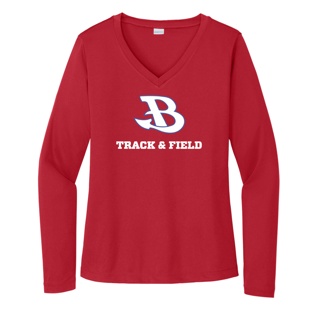 Burlington Track & Field - Women's Long Sleeve Performance V-Neck Tee (LST353LS)