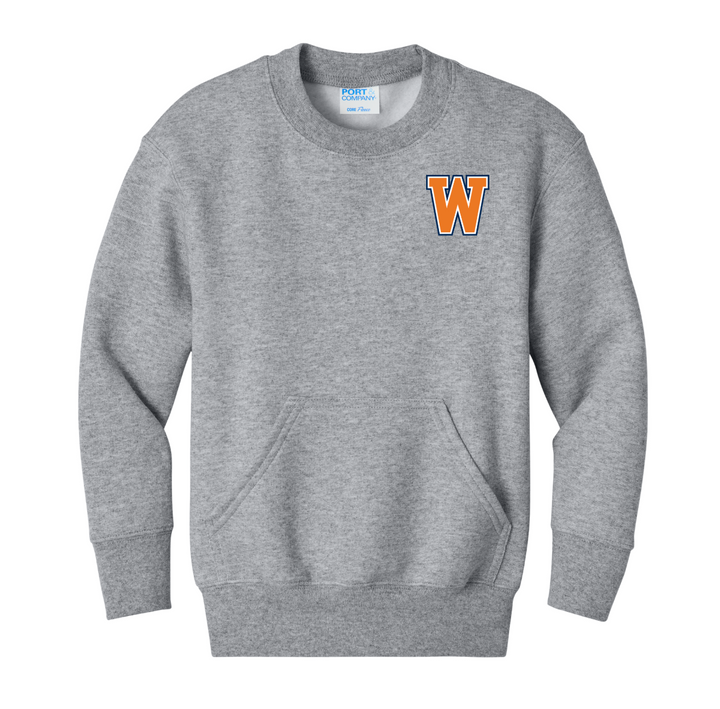 Old Post Road - Youth Core Fleece Crewneck Pocket Sweatshirt - PC78YPKT