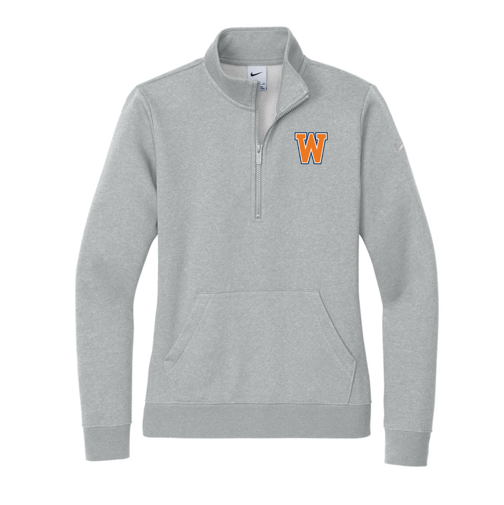 Old Post Road - Nike Women's Club Fleece Sleeve Swoosh 1/2-Zip - NKDX6720