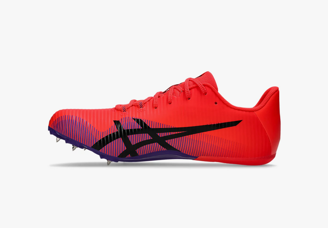 Zapatillas de clavos unisex Asics Hypersprint 8 - Rojo flash/Negro - (1093A197-600)