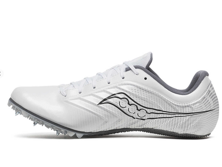 Zapatillas de atletismo con clavos Saucony Spitfire 5 para hombre, color blanco carbón (S29055-10)