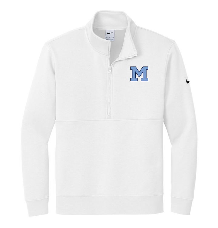 Medfield Swim & Dive - Camiseta Nike Club Fleece con manga corta y media cremallera (NKDX6718)