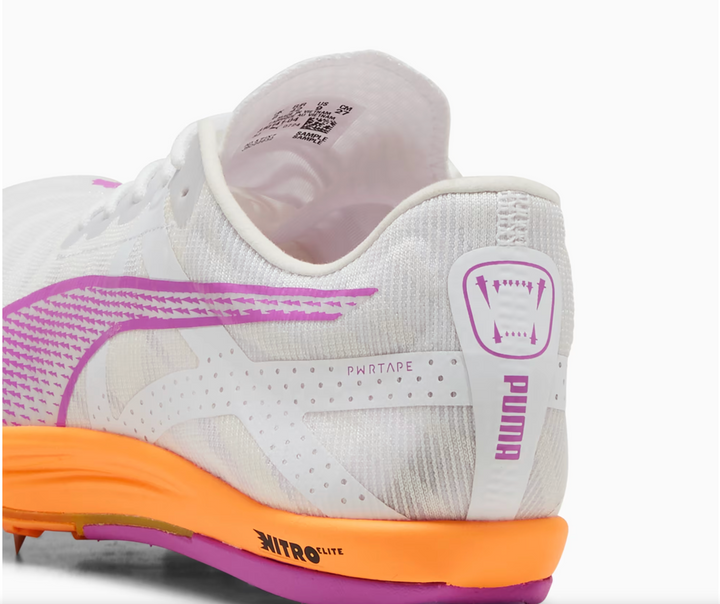 Zapatillas de clavos unisex Puma Crossfox Nitro Elite - Blanco/Magenta (310141 04) 