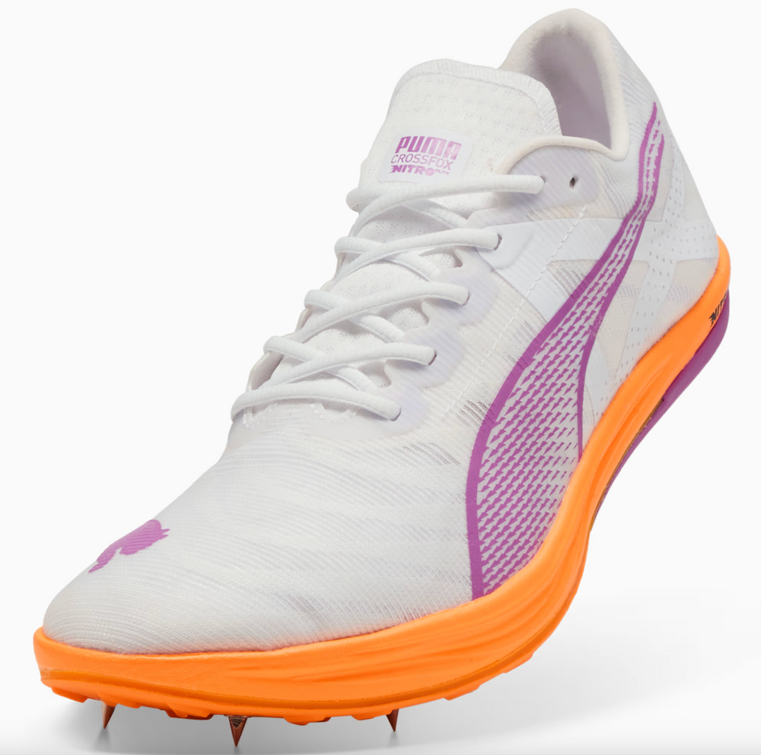 Zapatillas de clavos unisex Puma Crossfox Nitro Elite - Blanco/Magenta (310141 04) 