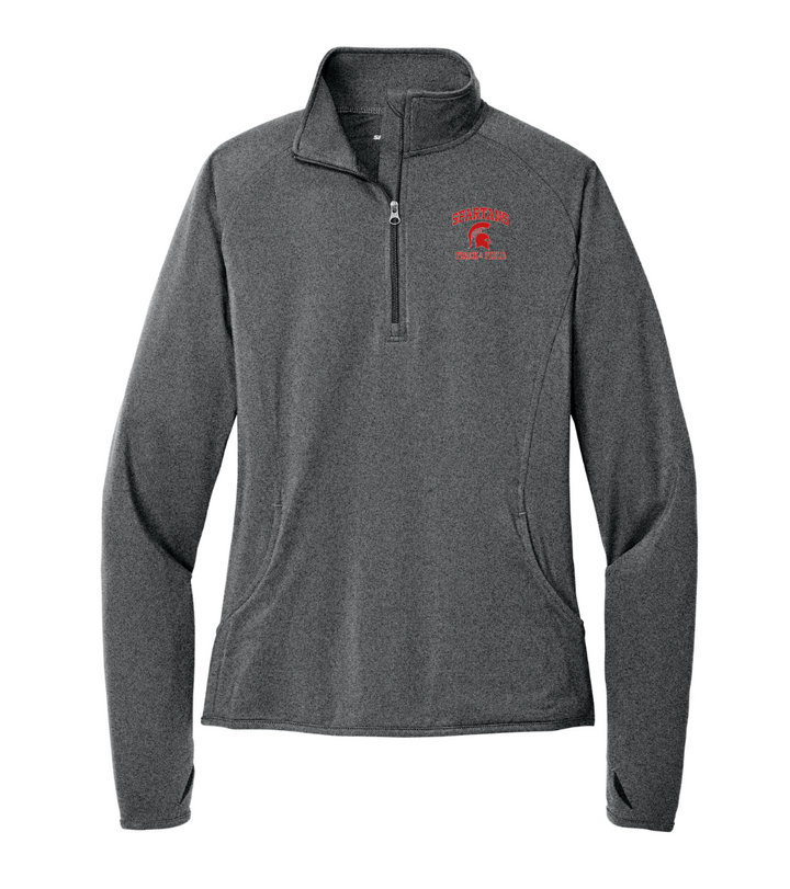 East Longmeadow Track & Field - Jersey de cremallera de 1/4 para mujer (LST850)