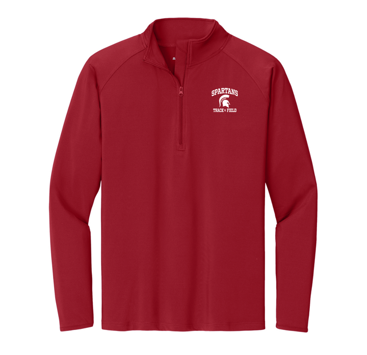 East Longmeadow Track & Field - Suéter con cremallera de 1/4 para hombre (ST850)