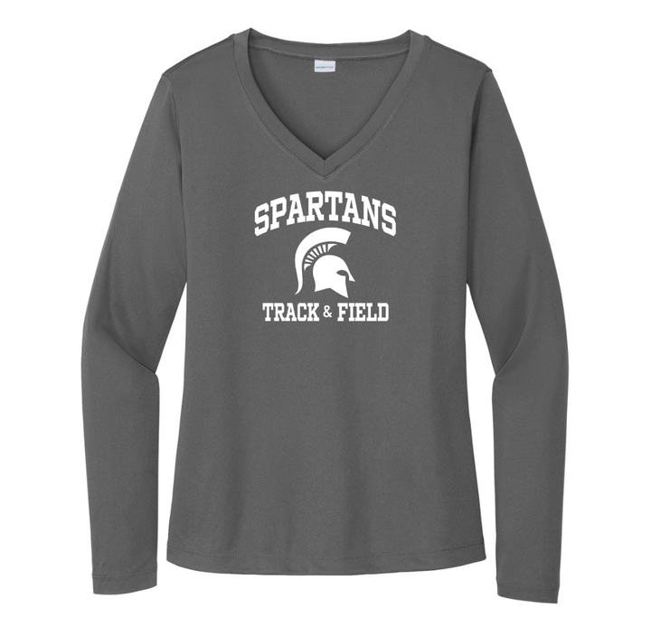 East Longmeadow Track & Field - Women's Long Sleeve Performance V-Neck Tee (LST353LS)