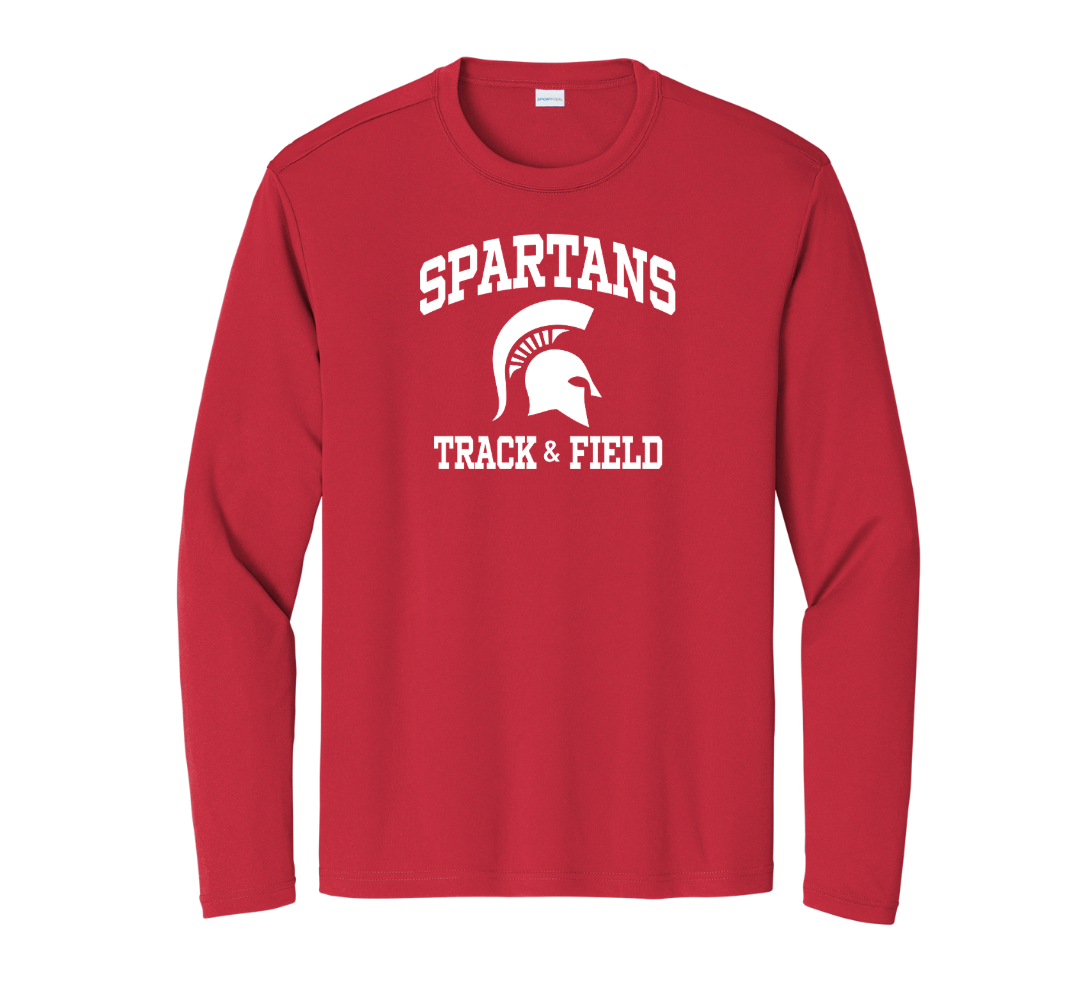 Camiseta de manga larga de alto rendimiento para hombre de East Longmeadow Track & Field (ST350LS) 