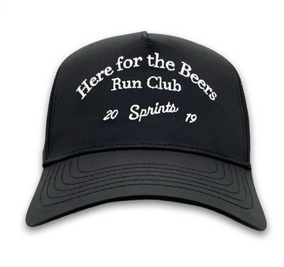 Sprints - Gorra estructurada del club de corredores Here for the Beers UNISEX