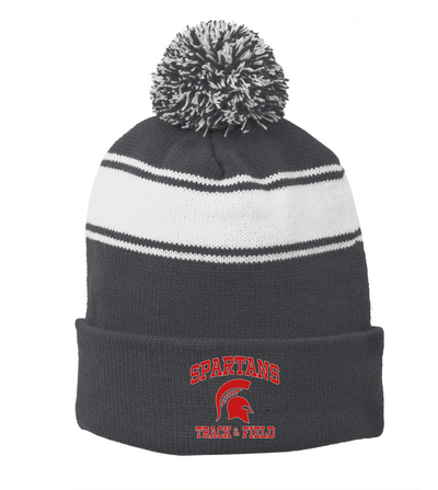 Gorro de lacrosse juvenil para niñas Walpole con pompón a rayas (STC28) 