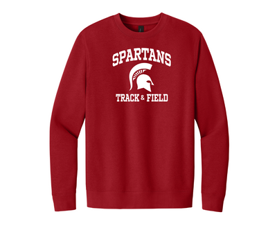Sudadera unisex de cuello redondo de polar para adultos de East Longmeadow Track & Field (DT6104)