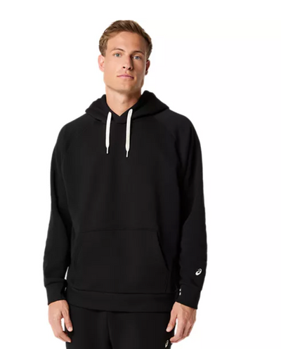 Sudadera con capucha unisex ASICS de forro polar, color negro (2031F470)