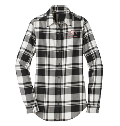 Escuela Primaria Rose L. MacDonald - Camisa de franela a cuadros para mujer (LW668)