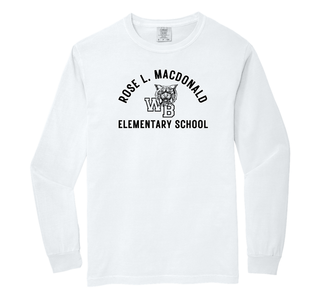 Camiseta de manga larga gruesa para adultos de la escuela primaria Rose L. MacDonald (6014)