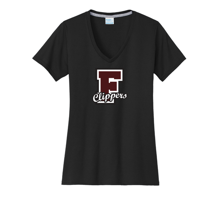 Falmouth High School - Women's Performance Blend V-Neck Tee (LPC381V)