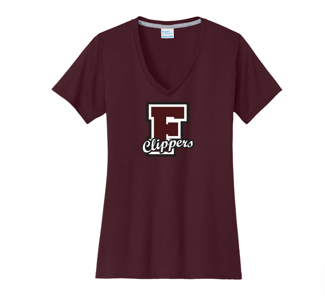 Falmouth High School - Women's Performance Blend V-Neck Tee (LPC381V)