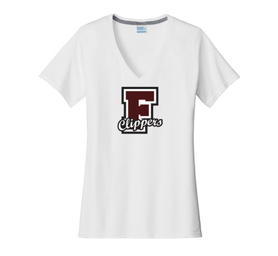 Falmouth High School - Women's Performance Blend V-Neck Tee (LPC381V)