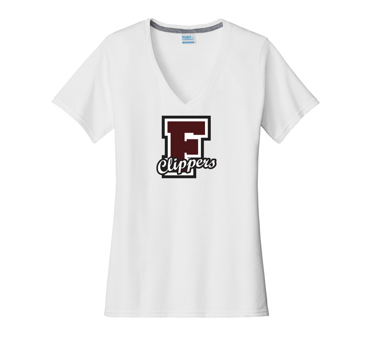 Falmouth High School - Women's Performance Blend V-Neck Tee (LPC381V)