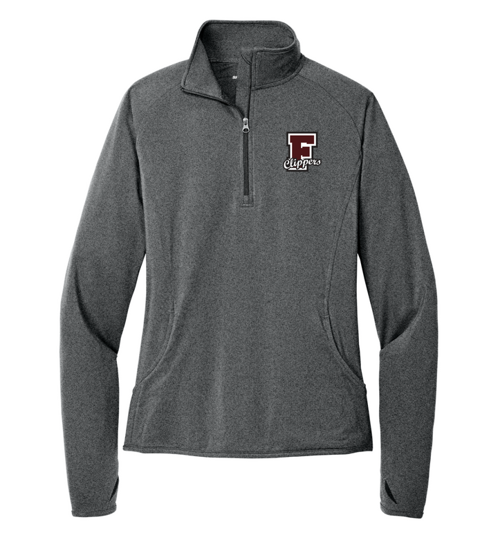 Falmouth High School - Suéter con cremallera de 1/4 para mujer (LST850)