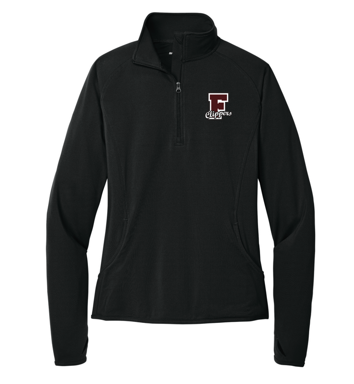 Falmouth High School - Suéter con cremallera de 1/4 para mujer (LST850)