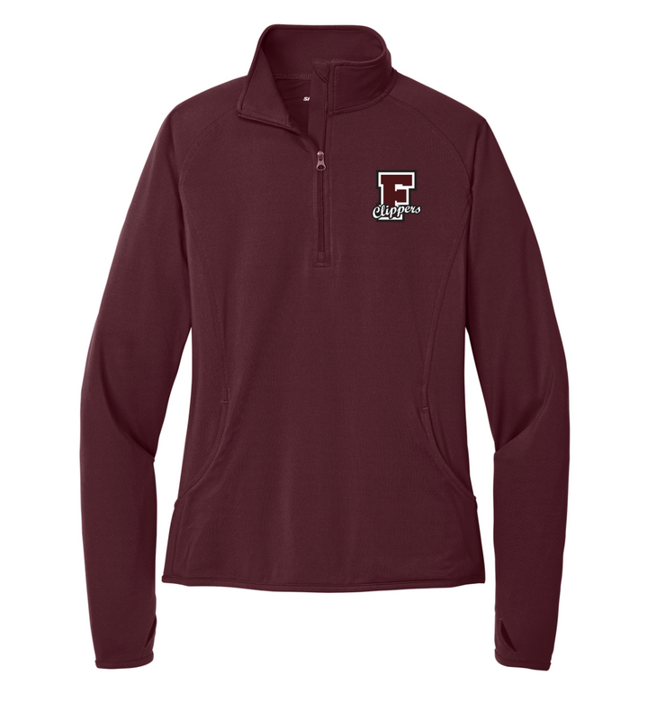 Falmouth High School - Suéter con cremallera de 1/4 para mujer (LST850)