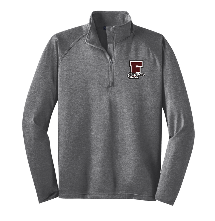 Falmouth High School - Suéter con cremallera de 1/4 para hombre (ST850)
