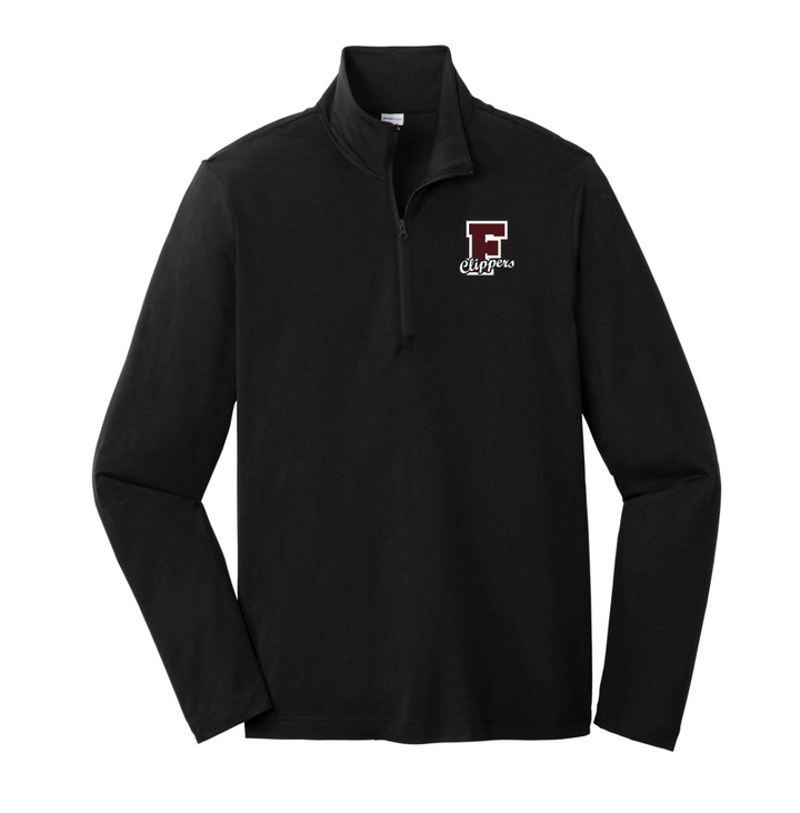 Suéter con cremallera de 1/4 de mezcla de tres colores para hombre (ST407)
