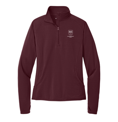 BSS - Jersey de mujer con cremallera de 1/4 (LST850)
