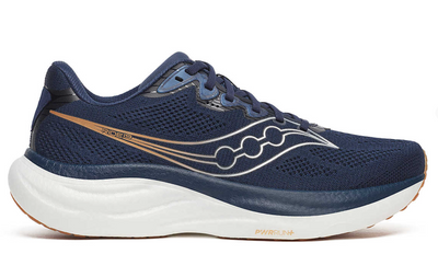 Saucony Ride 19 para hombre - Azul marino y goma