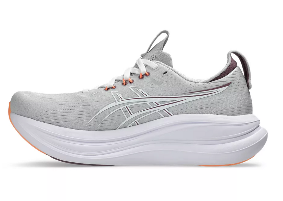ASICS GEL-NIMBUS 28 Wide para mujer - GRIS NUBE/MALVA POLVOROSO