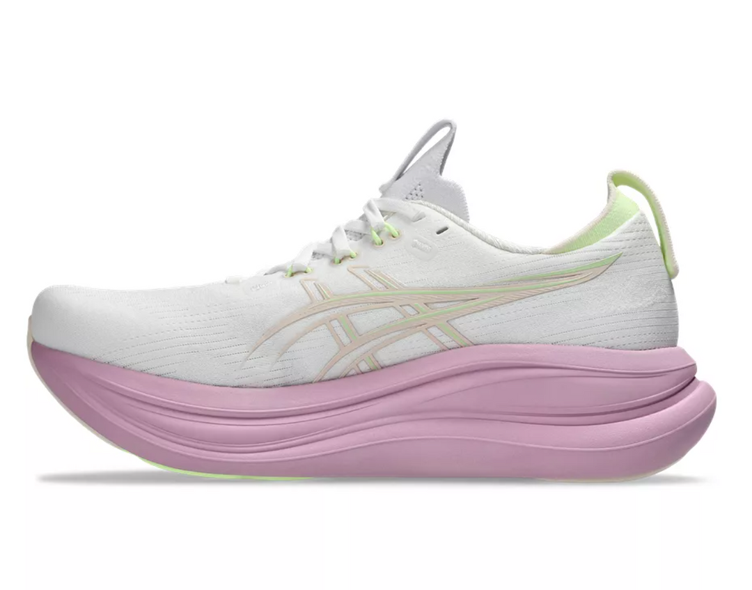 ASICS Women's GEL-NIMBUS 28 Wide - WHITE/HAZY LILAC