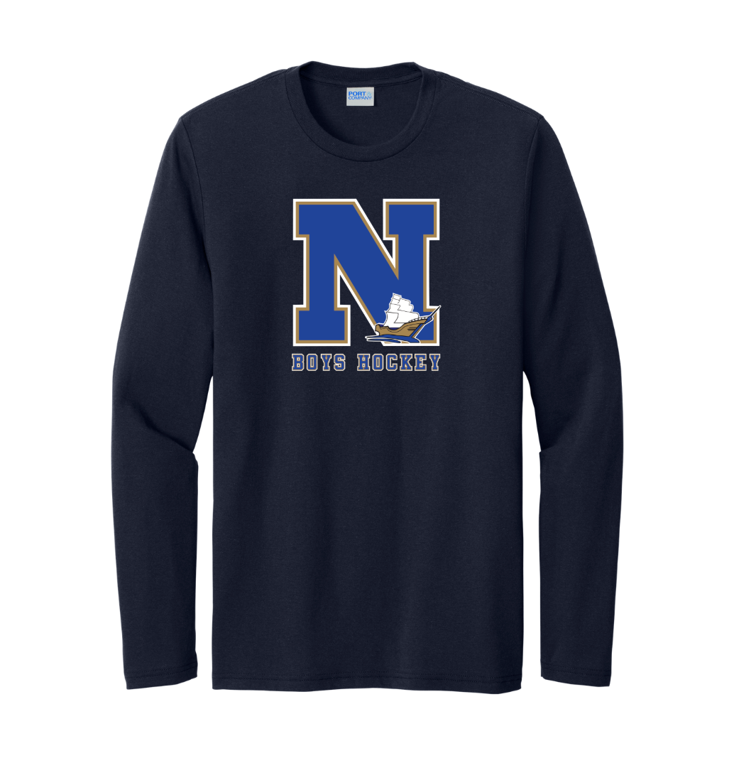 Camiseta de hockey unisex de manga larga de mezcla triple de Norwell Boys (PC330LS)