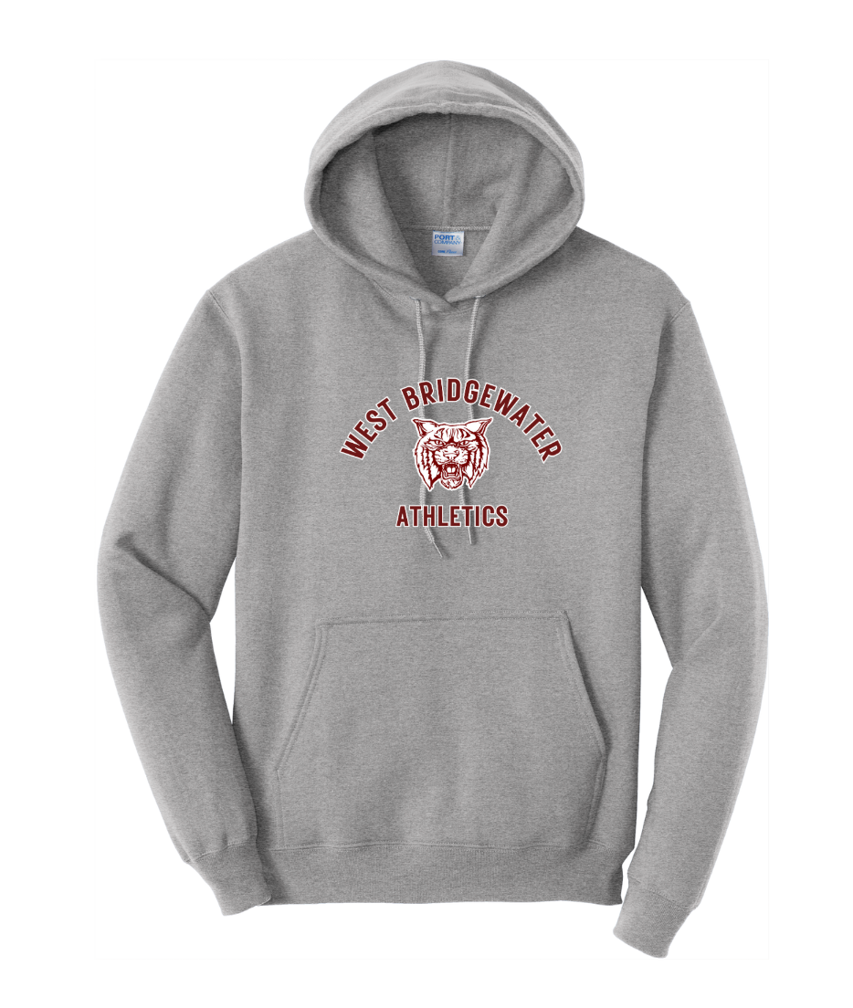 West Bridgewater Athletics - Sudadera unisex con capucha de polar (PC78H) 