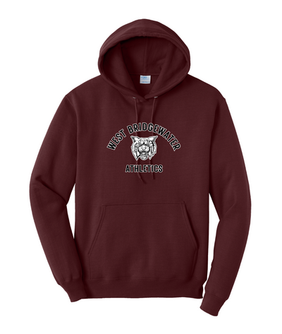 West Bridgewater Athletics - Sudadera unisex con capucha de polar (PC78H) 