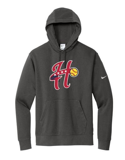 Sudadera con capucha y logo Nike Club Fleece Sleeve del equipo Bishop Fenwick XC (NKDR1499)